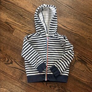 Crewcuts Navy and White Striped Kids Hoodie